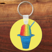 Hawaiian Rainbow Shave Ice Frozen Dessert Hawaii Sleutelhanger (Voorkant)