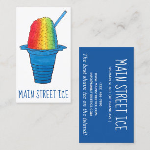 Hawaiian Rainbow Shave Ice Frozen Dessert Hawaii Visitekaartje