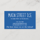 Hawaiian Rainbow Shave Ice Frozen Dessert Hawaii Visitekaartje (Achterkant)