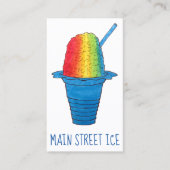 Hawaiian Rainbow Shave Ice Frozen Dessert Hawaii Visitekaartje (Voorkant)
