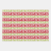Hawaiian Red en Green Hibiscus Wrapping Paper (Voorkant 2)