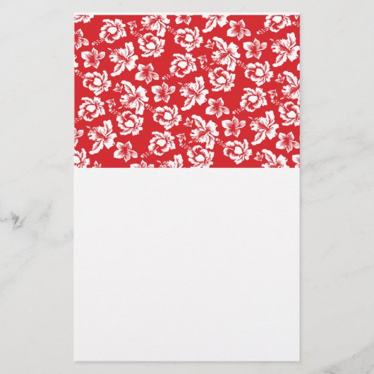Hawaiian Red Flower Briefpapier (Voorkant)