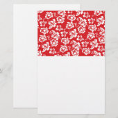 Hawaiian Red Flower Briefpapier (Voorkant / Achterkant)