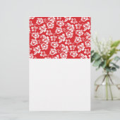 Hawaiian Red Flower Briefpapier (Staand voorkant)
