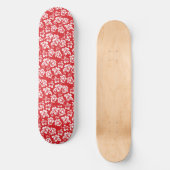 Hawaiian Red Flower Skateboard (Voorkant)