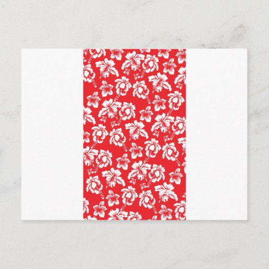 Hawaiian Red Flowers Briefkaart (Voorkant)