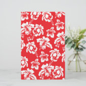 Hawaiian Red Flowers Briefpapier (Staand voorkant)