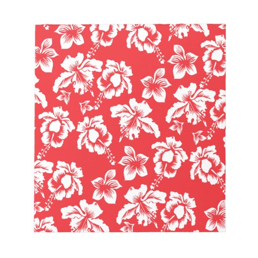 Hawaiian Red Flowers Notitieblok (Voorkant)