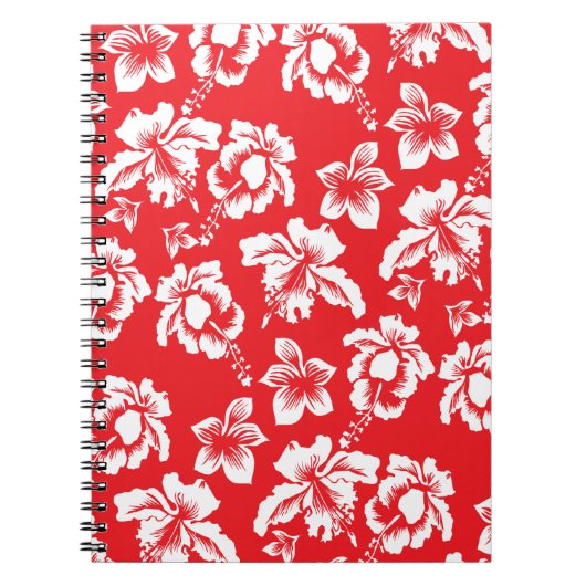 Hawaiian Red Flowers Notitieboek (Voorkant)