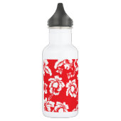 Hawaiian Red Flowers Waterfles (Links)