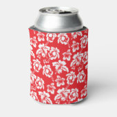 Hawaiian Red Hibiscus Floral print Blikjeskoeler (Blikje Achterkant)