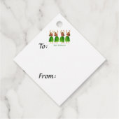 Hawaiian Retro Hula Dancer Gift Label (Achterkant)