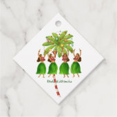 Hawaiian Retro Hula Dancer Gift Label (Voorkant)
