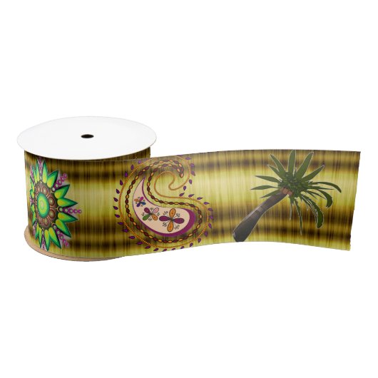 Hawaiian Ribbon Satijnen Lint (Spoel)