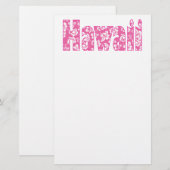 Hawaiian roze ventilator briefpapier (Voorkant / Achterkant)