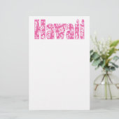 Hawaiian roze ventilator briefpapier (Staand voorkant)