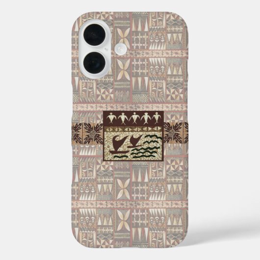 Hawaiian Sailing Canoe en Tapa telefoonhoesje Case-Mate iPhone Case (Achterkant)