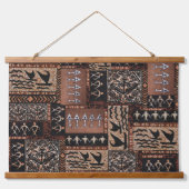 Hawaiian Sailing Canoe Tapa Hangend Wandkleed (Voorkant)