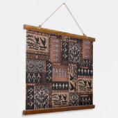 Hawaiian Sailing Canoe Tapa Hangend Wandkleed (Gebogen)