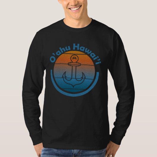 Hawaiian Sailor Anchor Oahu Hawaii Sailing T-shirt (Voorkant)