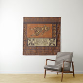 Hawaiian - Samoan Hula Tapa Board Print Wandkleed (In Situ (horizontaal))