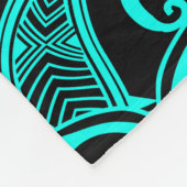 Hawaiian - Samoan - Polynesiaanse Blauwgroen triba Fleece Deken (Hoek)