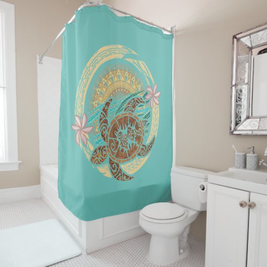 Hawaiian - Samoan - Polynesiaanse cirkelstam Douchegordijn (In situ)