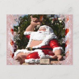 Hawaiian Santa Claus-kerstbriefkaart Feestdagenkaart