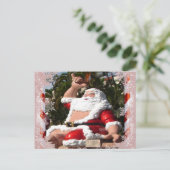 Hawaiian Santa Claus-kerstbriefkaart Feestdagenkaart (Staand voorkant)