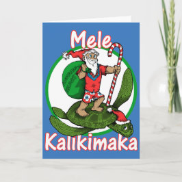 Hawaiian Santa Feestdagen Kaart