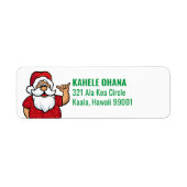 Hawaiian Santa in Red Address Label (Voorkant)