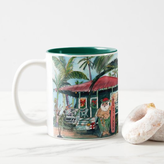 Hawaiian Santa Mele Kalikimaka Mok (Met donut)