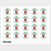 Hawaiian Santa Red Ronde Sticker (Vel)