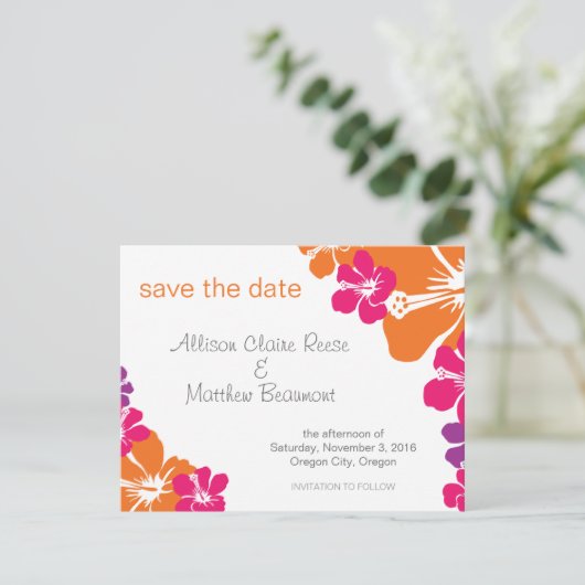 Hawaiian Save the Date (Staand voorkant)