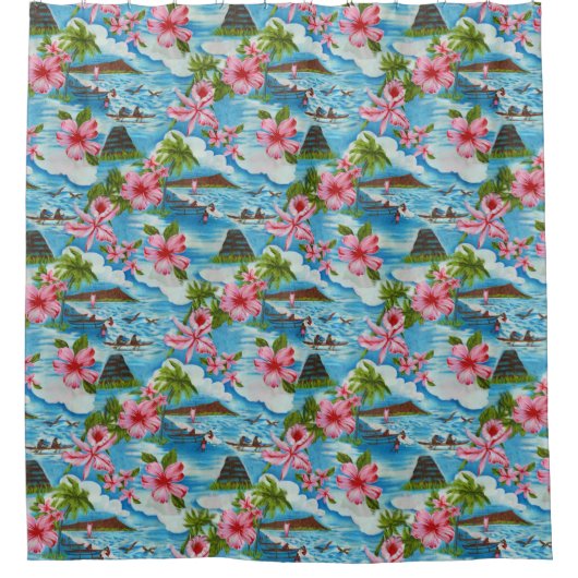 Hawaiian Scenes Douchegordijn (Voorkant)