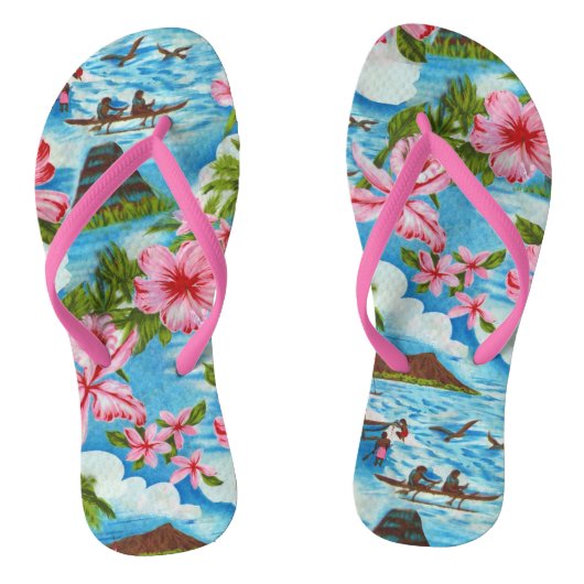 Hawaiian Scenes Teenslippers (Voetbed)
