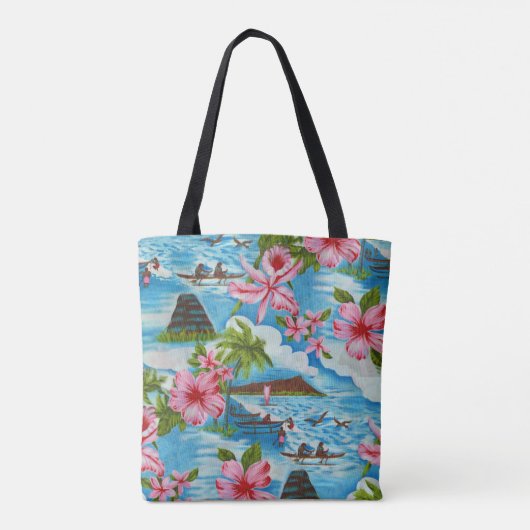 Hawaiian Scenes Tote Bag (Achterkant)