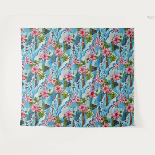 Hawaiian Scenes Wandkleed (Voorkant (horizontaal))