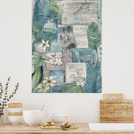  Hawaiian Scrapbook Pagina 10 Poster (Keuken)