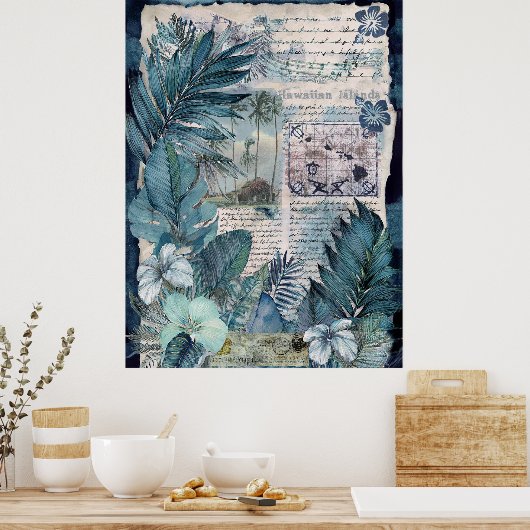  Hawaiian Scrapbook Pagina 12 Poster (Keuken)