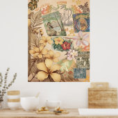  Hawaiian Scrapbook Pagina 1 Poster (Keuken)