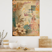  Hawaiian Scrapbook Pagina 2 Poster (Keuken)