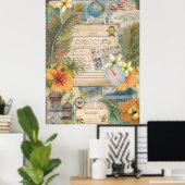  Hawaiian Scrapbook Pagina 3 Poster (Thuiskantoor)