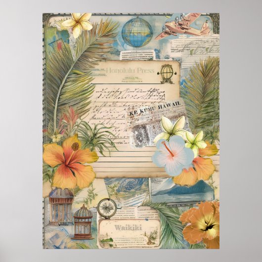 Hawaiian Scrapbook Pagina 3 Poster (Voorkant)