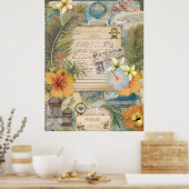 Hawaiian Scrapbook Pagina 3 Poster (Keuken)