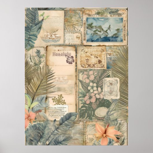 Hawaiian Scrapbook Pagina 7 Poster (Voorkant)