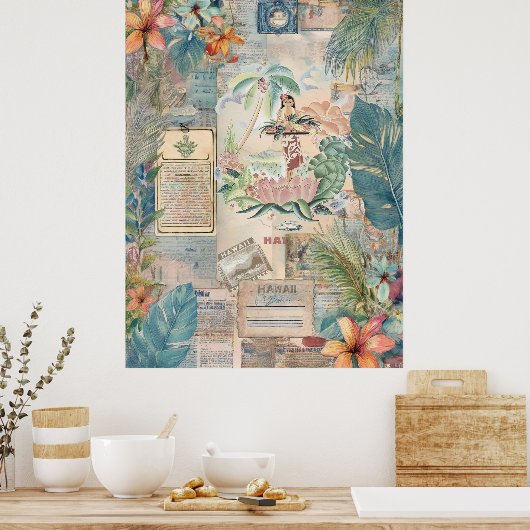  Hawaiian Scrapbook Pagina 8 Poster (Keuken)