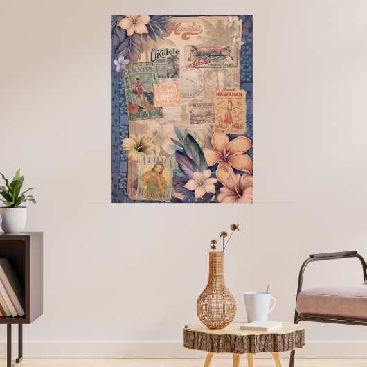  Hawaiian Scrapbook: Reizen Hawaii Poster (Woonkamer 3)