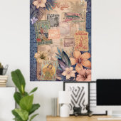  Hawaiian Scrapbook: Reizen Hawaii Poster (Thuiskantoor)