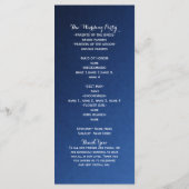 Hawaiian Sea Turtle Wit op Blauwe Strand Programma Programmakaart (Achterkant)